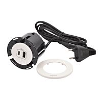 LEGRAND Nabíječka DISQ60 USB A+C bílá zapuštěná