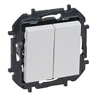 LEGRAND Tlačítko NILOÉ STEP 863112B dvojité bílá