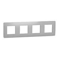 SCHNEIDER Rámeček Unica Studio čtyřnásobný, aluminium