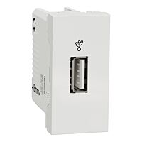 Zásuvka Unica USB 2.0 datová bílá 1M