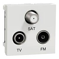 SCHNEIDER Zásuvka Unica R/TV/SAT s F-konektorem koncová, 2M, bílá