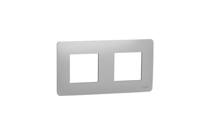 SCHNEIDER Rámeček Unica Studio dvojnásobný, aluminium