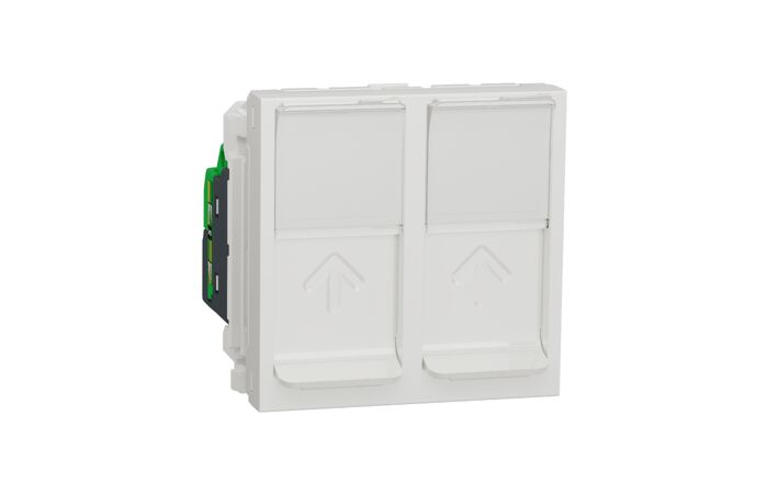 SCHNEIDER Zásuvka Unica datová 2xRJ45 5e UTP, 2M, bílá
