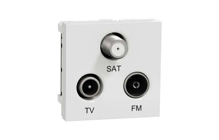 SCHNEIDER Zásuvka Unica R/TV/SAT s F-konektorem koncová, 2M, bílá