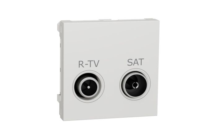 Zásuvka Unica TV-R/SAT průb.11dB 2m bílá