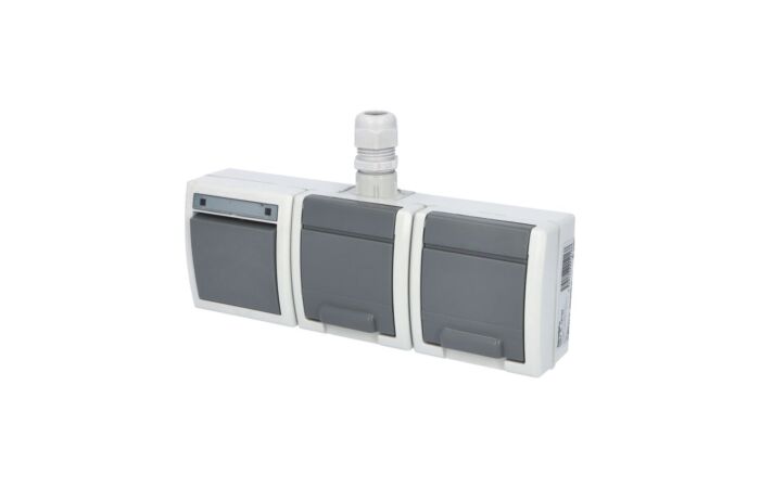 FAMATEL Spínač ATLAS č.6+2x zásuvka IP65