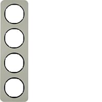 Rámeček 4-násobný, Berker R.1, ušlecht.