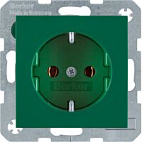 Zásuvka, SCHUKO, bezšroub. svorky, Berke