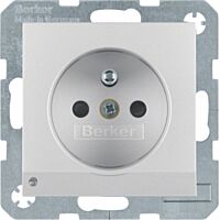 Zásuvka se zemnicím kolíkem a LED orient