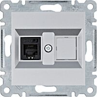 Zásuvka LUMINA WL2012 1xRJ11 cat.3 stříb