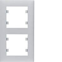 HAGER Rámeček LUMINA Intense WL5622 2násobný svislý IP20 stříbrná mat