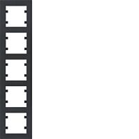 HAGER Rámeček LUMINA Intense WL5653 5násobný svislý IP20 černá mat