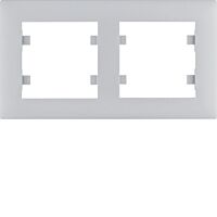 HAGER Rámeček LUMINA Intense WL5722 2násobný vodorovný IP20 stříbrná mat
