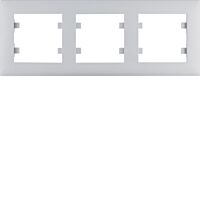 HAGER Rámeček LUMINA Intense WL5732 3násobný vodorovný IP20 stříbrná mat