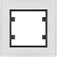 HAGER Rámeček LUMINA Passion WL9010 1násobný vodorovně i svisle bílá sklo