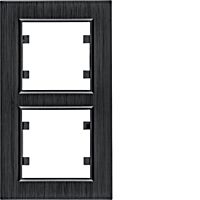 HAGER Rámeček LUMINA Passion WL9123 2násobný svislý IP20 hliník černá