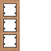 HAGER Rámeček LUMINA Passion WL9135 3násobný svislý IP20 dřevo buk