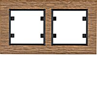 HAGER Rámeček LUMINA Passion WL9226 2násobný vodorovný IP20 dřevo černý dub