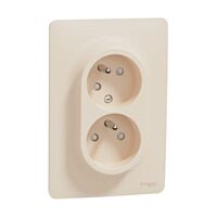 Zásuvka Unica 16A 230V pootočená béžová