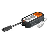 OBO BETTERMANN Univerzální nosič UTC3, 2xbílá zás. + 1xoranžová zás., 16A, 165x76x45, Polyamid, PA typ UTC3 W W2OR1