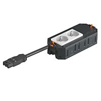 OBO BETTERMANN Univerzální nosič UTC3, 2xbílá zás., 16A, 165x76x45, Polyamid, PA typ UTC3 W W2