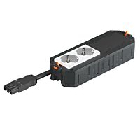 OBO BETTERMANN Univerzální nosič UTC4, 2xbílá zás., 16A, 208x76x45, Polyamid, PA typ UTC4 W W2