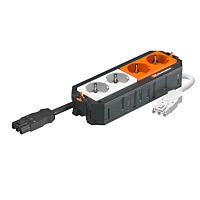 OBO BETTERMANN Univerzální nosič UTC4, 2xbílá zás. + 2xoranžová zás., 16A, SPD, 208x76x45, Polyamid, PA typ UTC4 W W2OR2 Ü