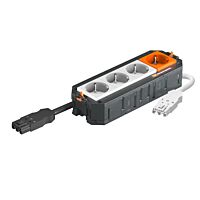 OBO BETTERMANN Univerzální nosič UTC4, 3xbílá zás. + 1xoranžová zás., 16A, SPD, 208x76x45, Polyamid, PA typ UTC4 W W3OR1 Ü