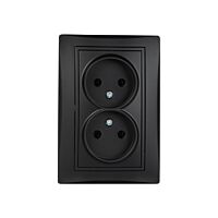 KANLUX DOMO Zásuvka dvojitá kompletní bez uzemnění, kompletní