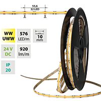 Pásek LED COB dual 10W/m 24V IP20 50m