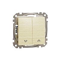 SCHNEIDER Sedna Design & Elements Tlačítkový ovládač žaluzií bříza