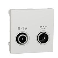 Zásuvka Unica TV-R/SAT průb.11dB 2m bílá