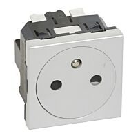 Zásuvka MOSAIC 278214L 2P+T hliník