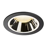 SLV Svítidlo LED NUMINOS® DL L, vnitřní zápustné stropní černá/chrom 3000 K 55°