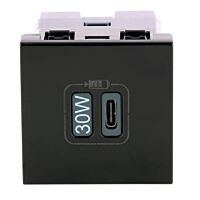 LEGRAND Nabíječka MOSAIC USB C 30W černá