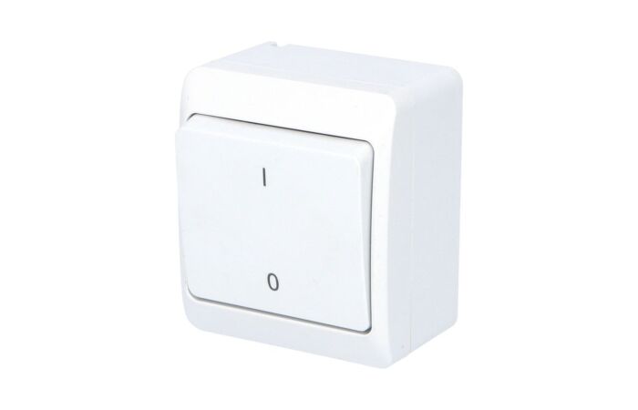 FAMATEL GALATEA Spínač č.2 10A 230V na omítku IP44 bílá