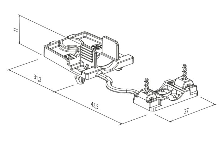 ELECTRO-TERMINAL Spona odlehčovací BFP+ZUG SLK 7 STAND ALONE ke svorce SLK7