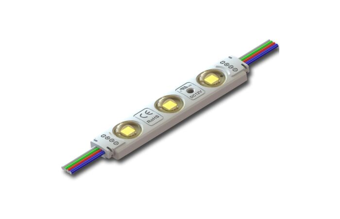 MCLED Modul LED 3xSMD5050, 0,65W, 12V, 54mA, RGB, úhel 160°, IP65