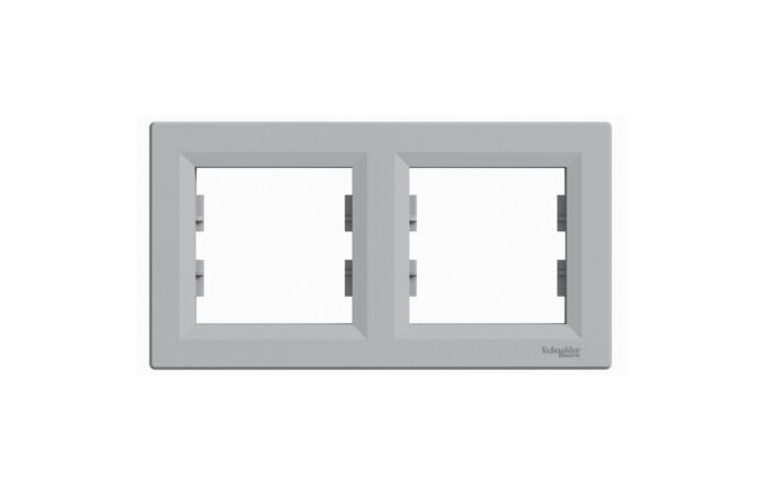 SCHNEIDER Asfora Rámeček dvojnásobný, alu