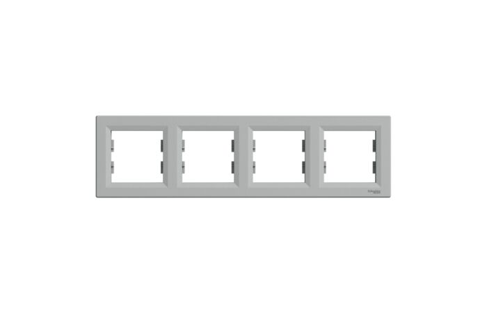 SCHNEIDER Asfora Rámeček čtyřnásobný, alu