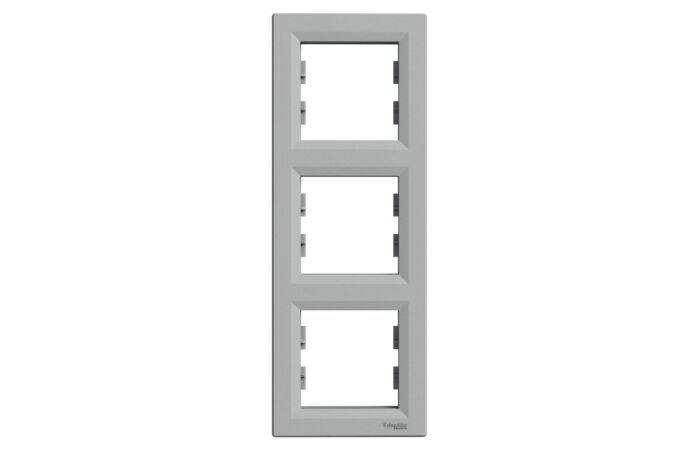 SCHNEIDER Asfora Rámeček trojnásobný vertiální, alu