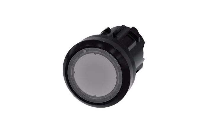 SIEMENS Tlačítko, osvětlené, 22 mm, kulaté, plast, čiré, knoflík stiskací