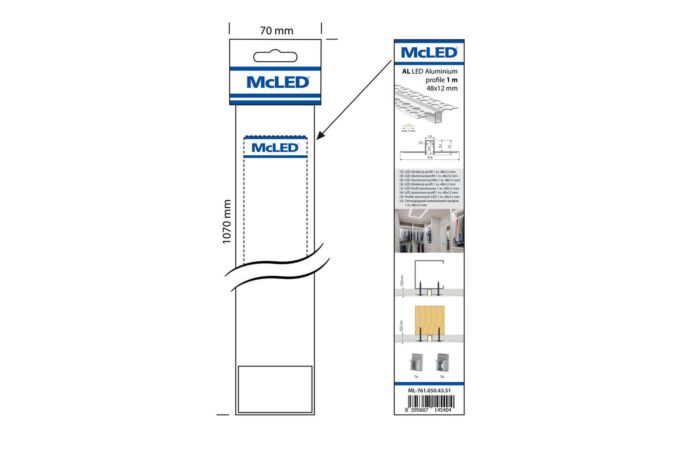 Hliníkový profil pro sádrokartony AL 1m