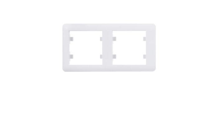 HAGER Rámeček LUMINA Soul WL5220 2násobný vodorovný IP20 bílá lesk