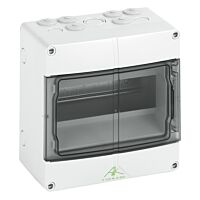 SPELSBERG Skříň AKII 09 400V AC 9TE 200x200x122mm, na omítku, průhledné dveře, IK07, IP65 šedá