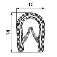 MOREK Chránič hran MCA 1,0-4,0mm RAL 9005 černý, svitek 10m (prodej pouze po balení)