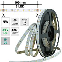 MCLED Pásek LED SMD2835 NW, 60LED/m, 14,4W/m, 1368lm/m, IP20, DC 24V, 10mm, 50m