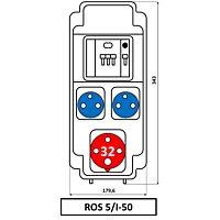 Skříň SEZ ROS-5/I-50 zásuvková jištěná