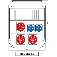 Skříň ROS-11/x-11 IP54 zásuvková