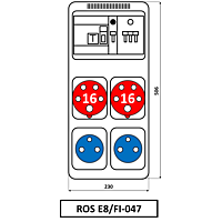 Skříň SEZ ROS E8/FI-047 IP44 zásuvková